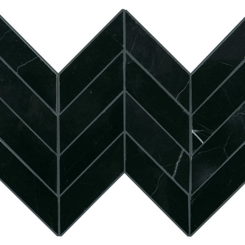 Pietra Divina in Nero Marquina Chevron